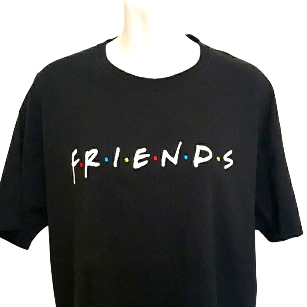 Friends The‎ Television Series Graphic T-Shirt Black Cotton Logo XL RN111647